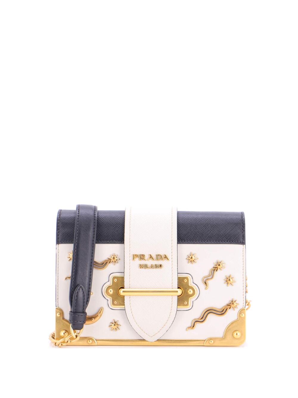Prada Cahier Crossbody Bag Embellished #294860P17B